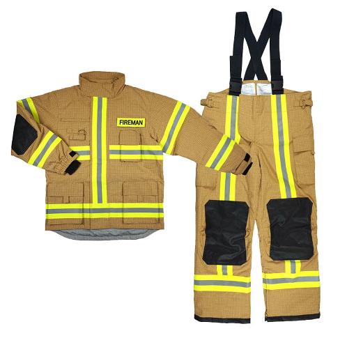 Taesan Fire Safety Jacket Pants Suit Fighting Bunker Gear 2 Piece Size XS ~ 5XL